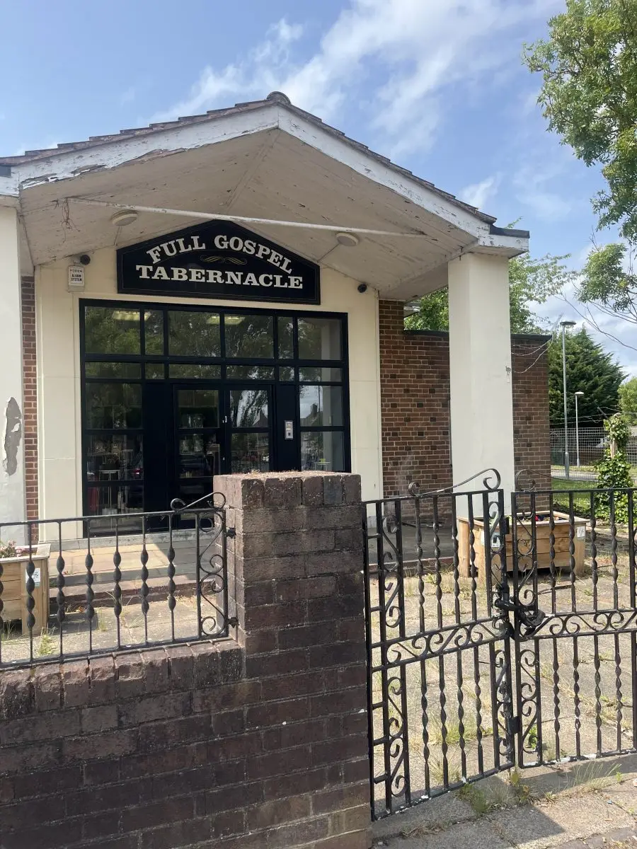 Front of Full Gospel Tabernacle church on Yardley Wood Road Birmingham